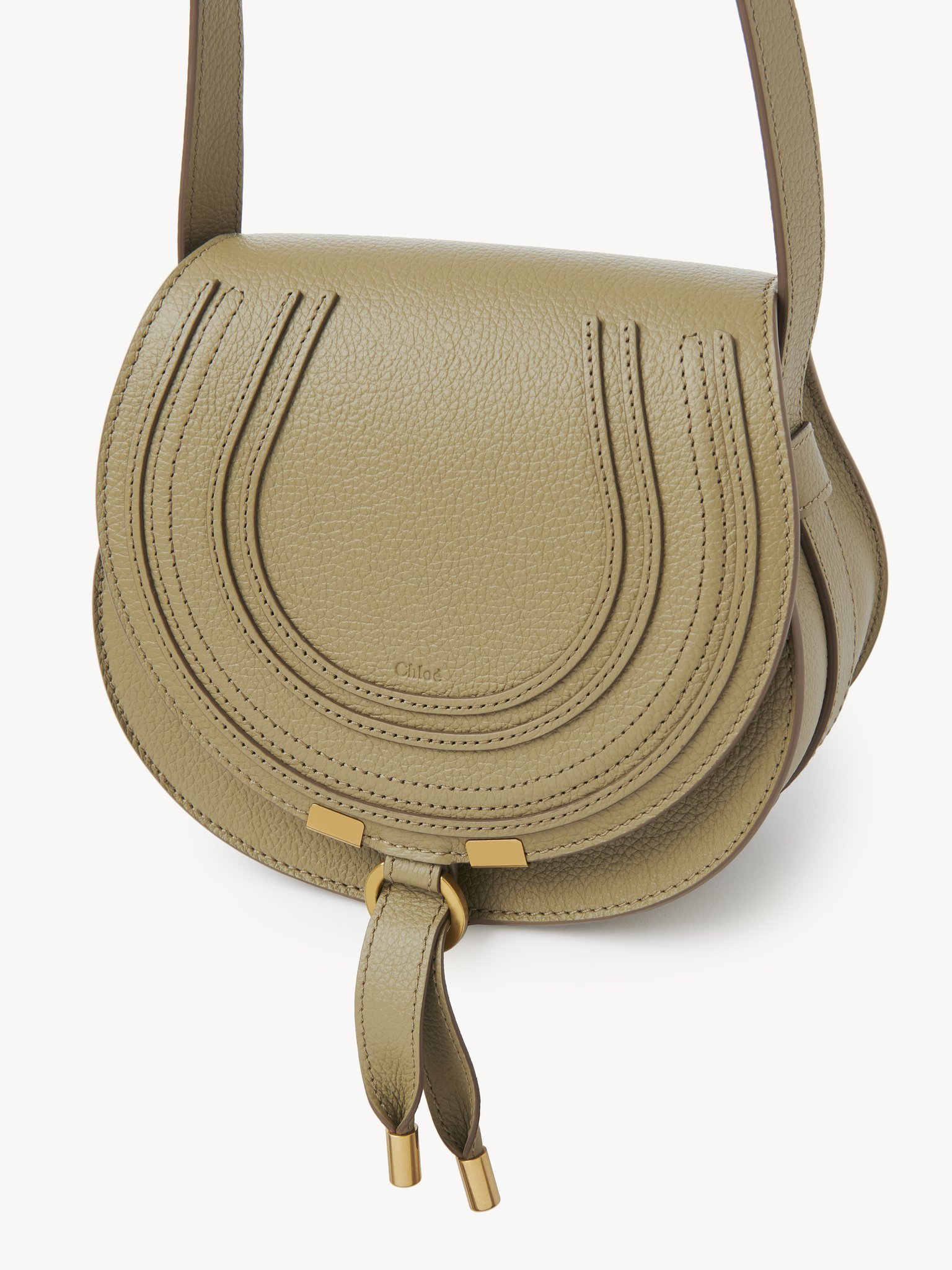 Chloé Small Marcie Leather Crossbody Bag In Brown
