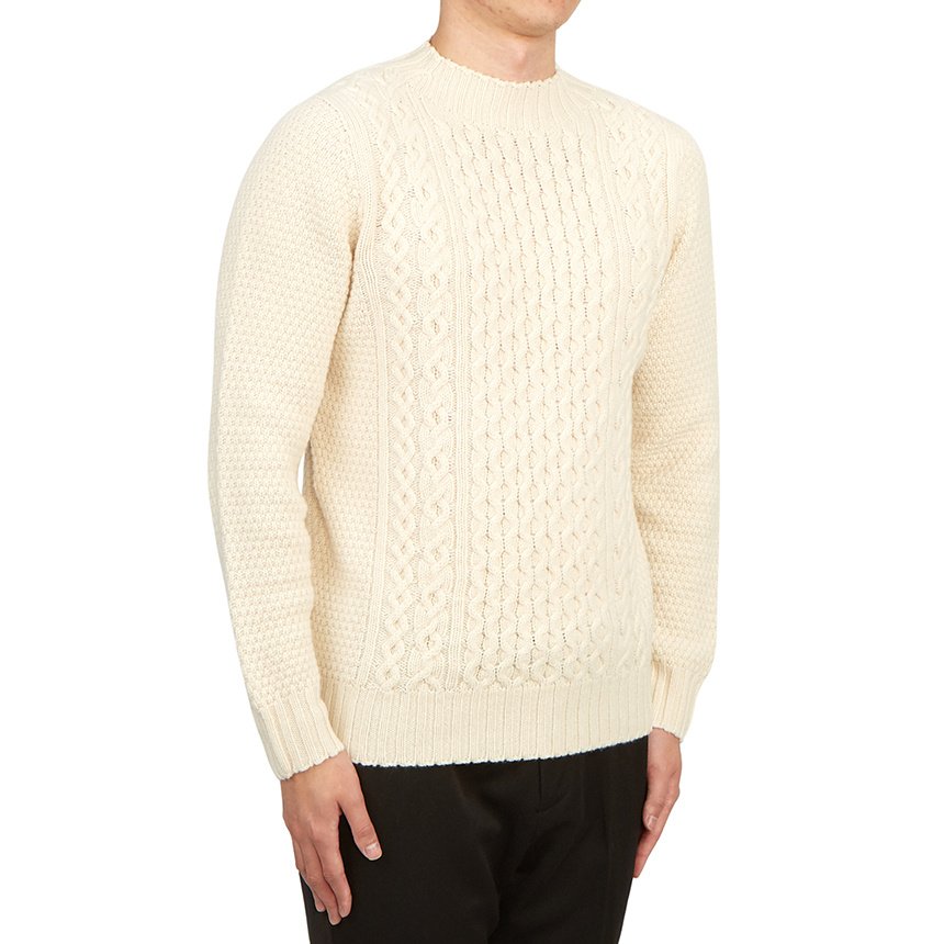 Drumohr Cable-knit Fitted Jumper In White