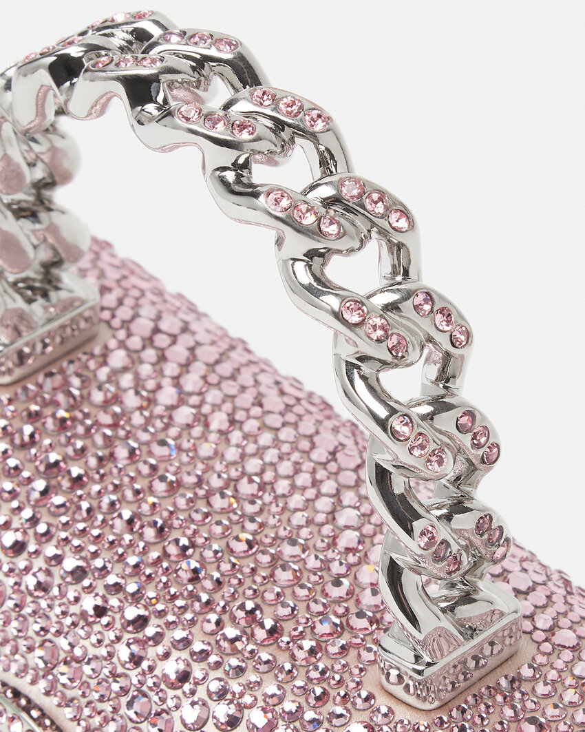 Versace Crystal La Medusa Mini Bag In Purple