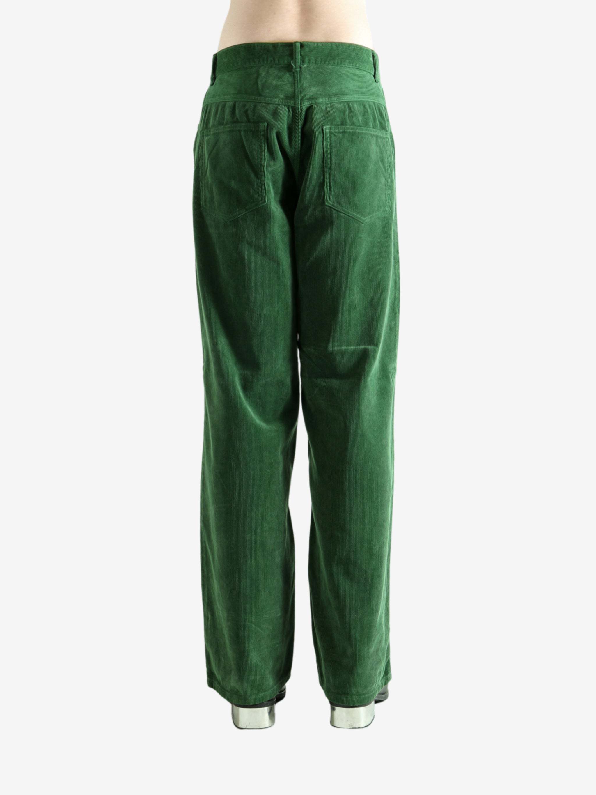 Auralee Belt Loop Casual Pants In Green