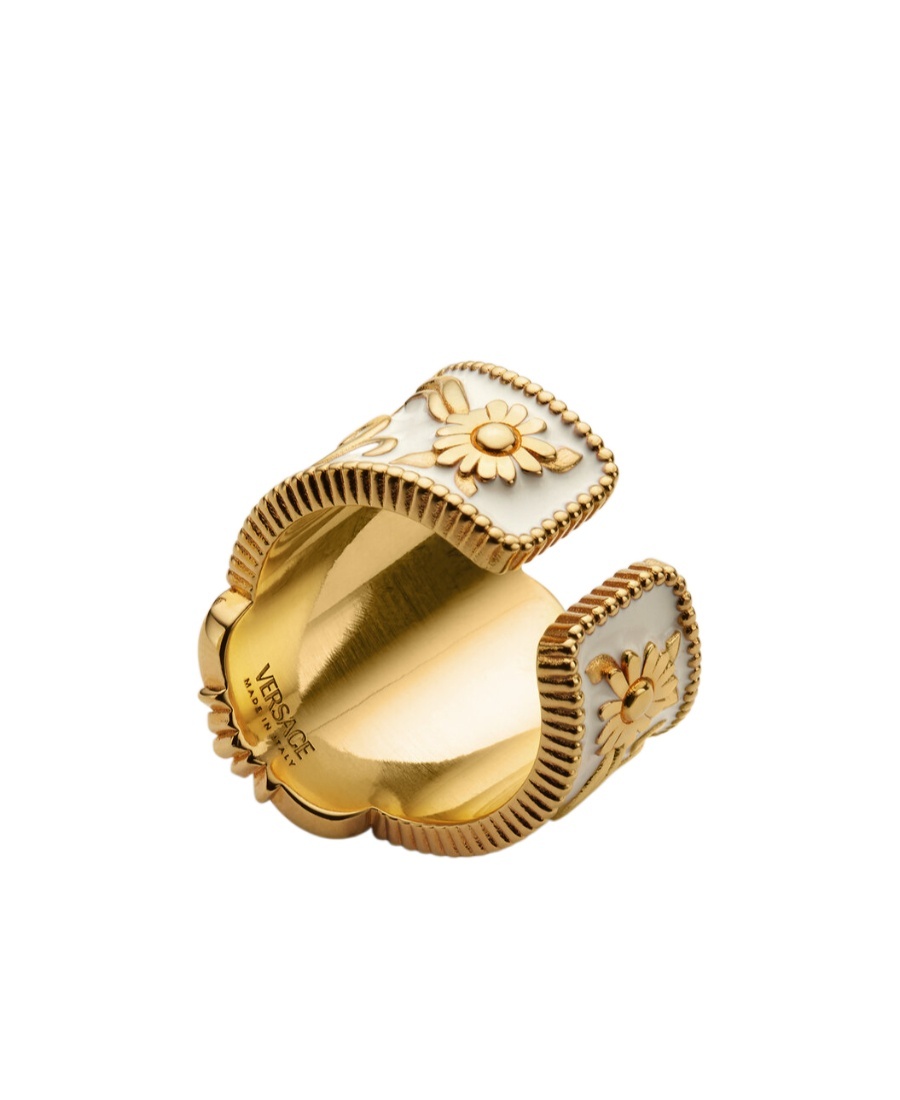 Versace Open Ring In White