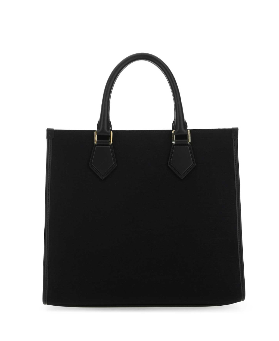 Dolce & Gabbana Logo-patch Tote Bag In Black
