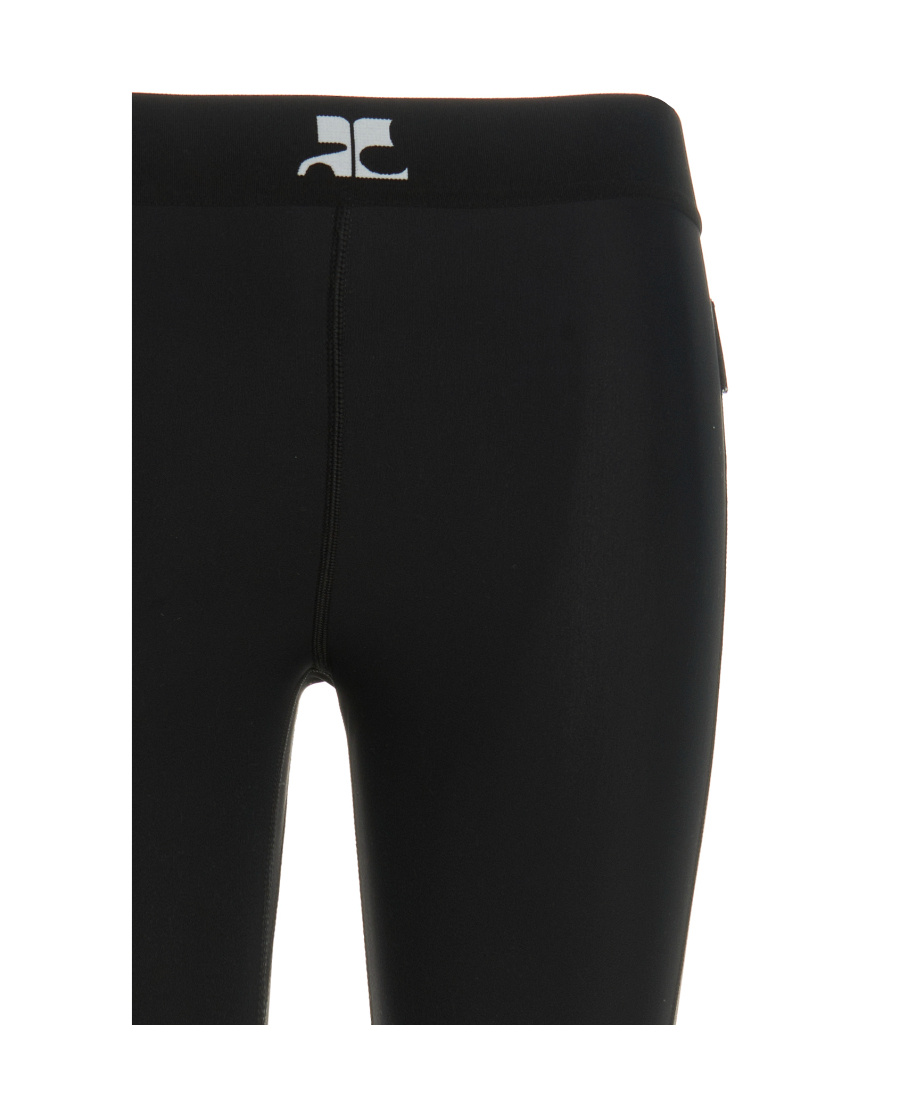 Courrèges Logo Leggings In Black