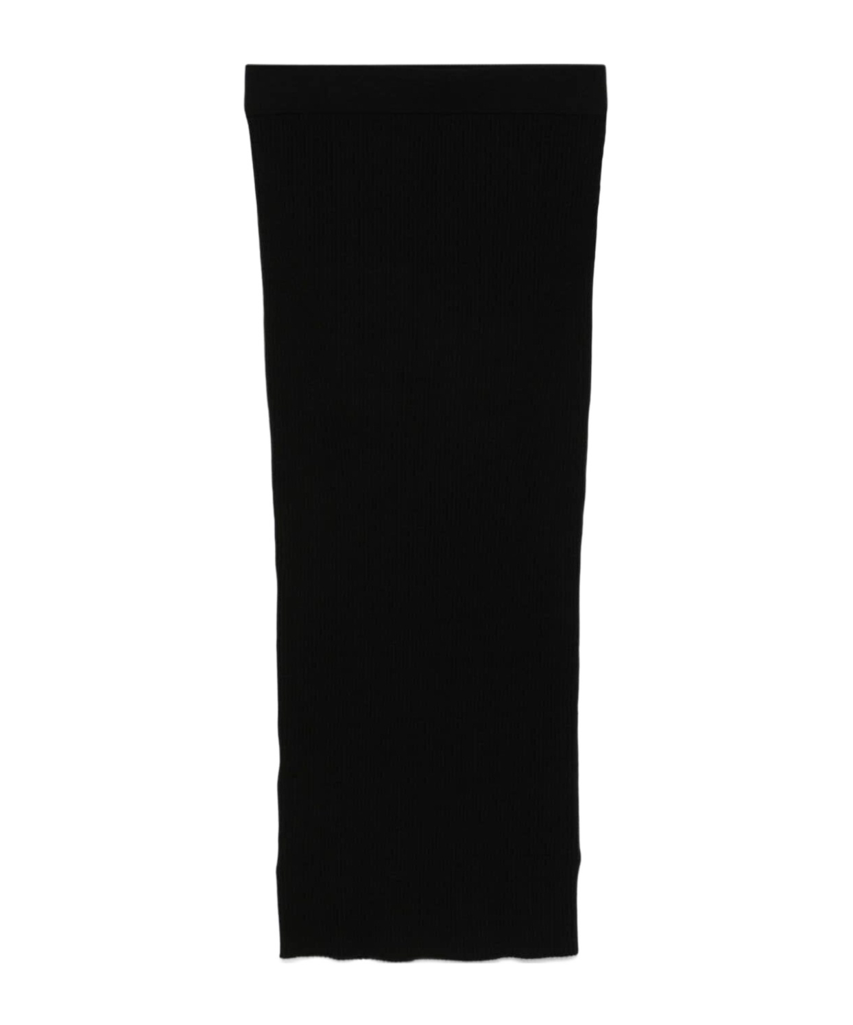 P.a.r.o.s.h Parosh Knitted Midi Skirt In Black