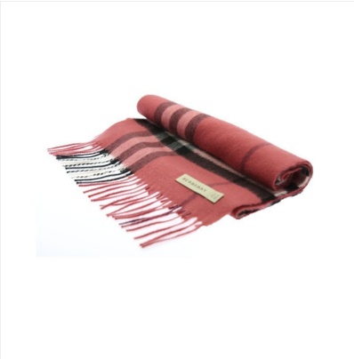 BURBERRY PLAID DETAIL SCARF