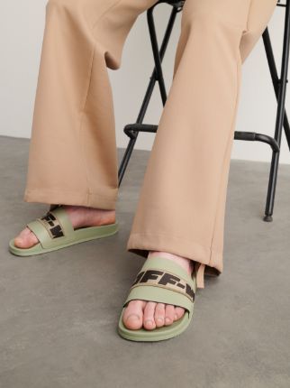 Off-white Industrial Logo Slides In Nude