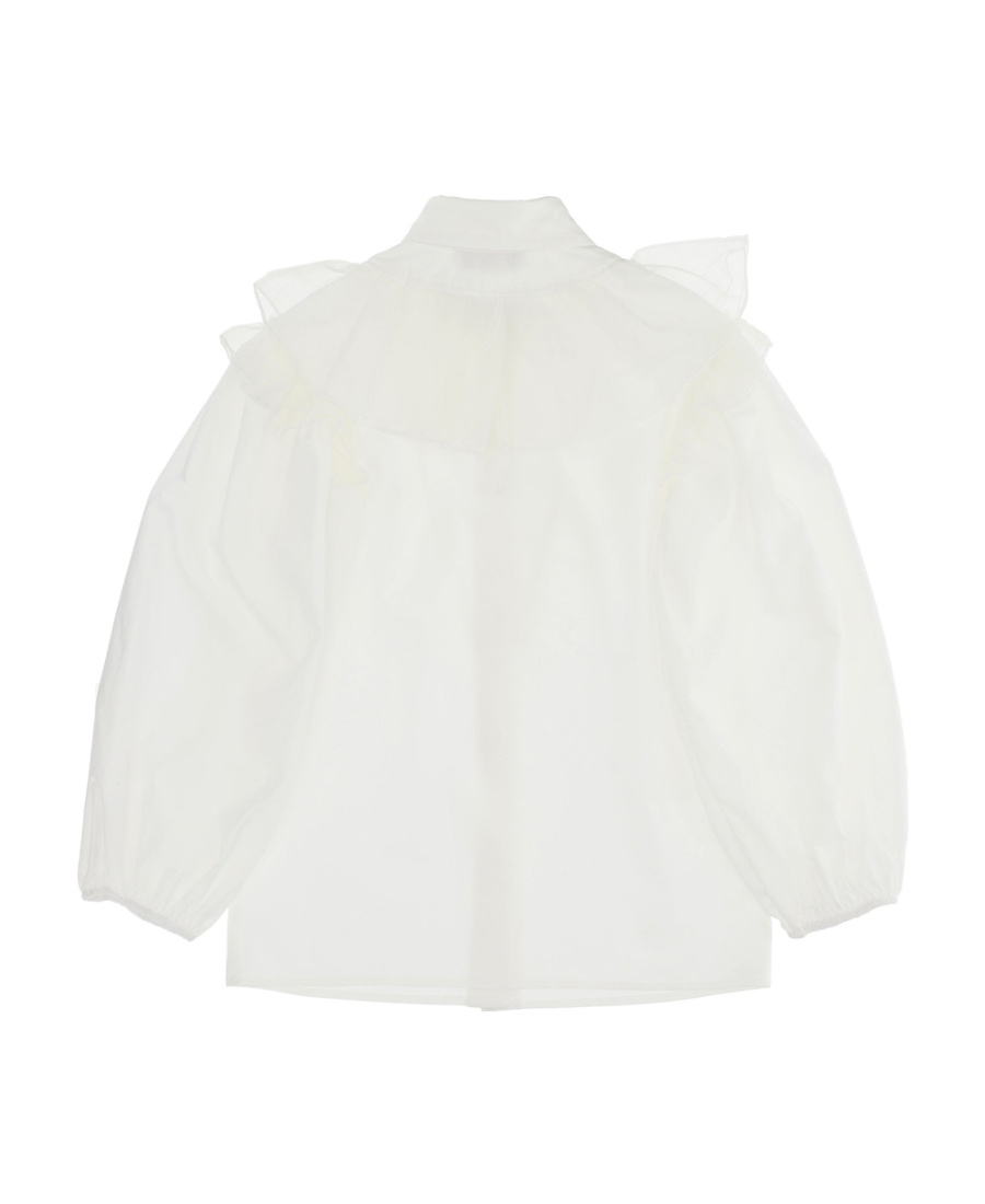 Monnalisa Poplin Shirt In White