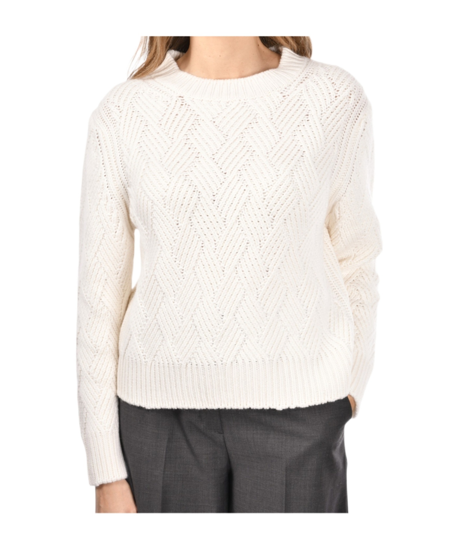 Gran Sasso Long-sleeved Sweater In White