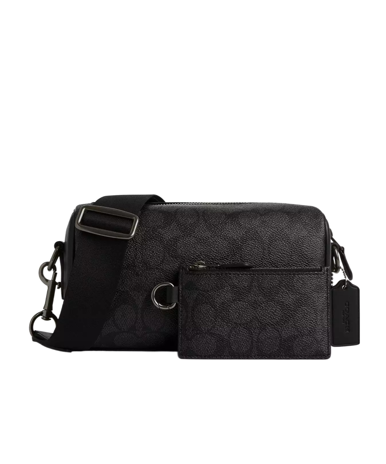 Coach Logo Shoulder Bag In Black