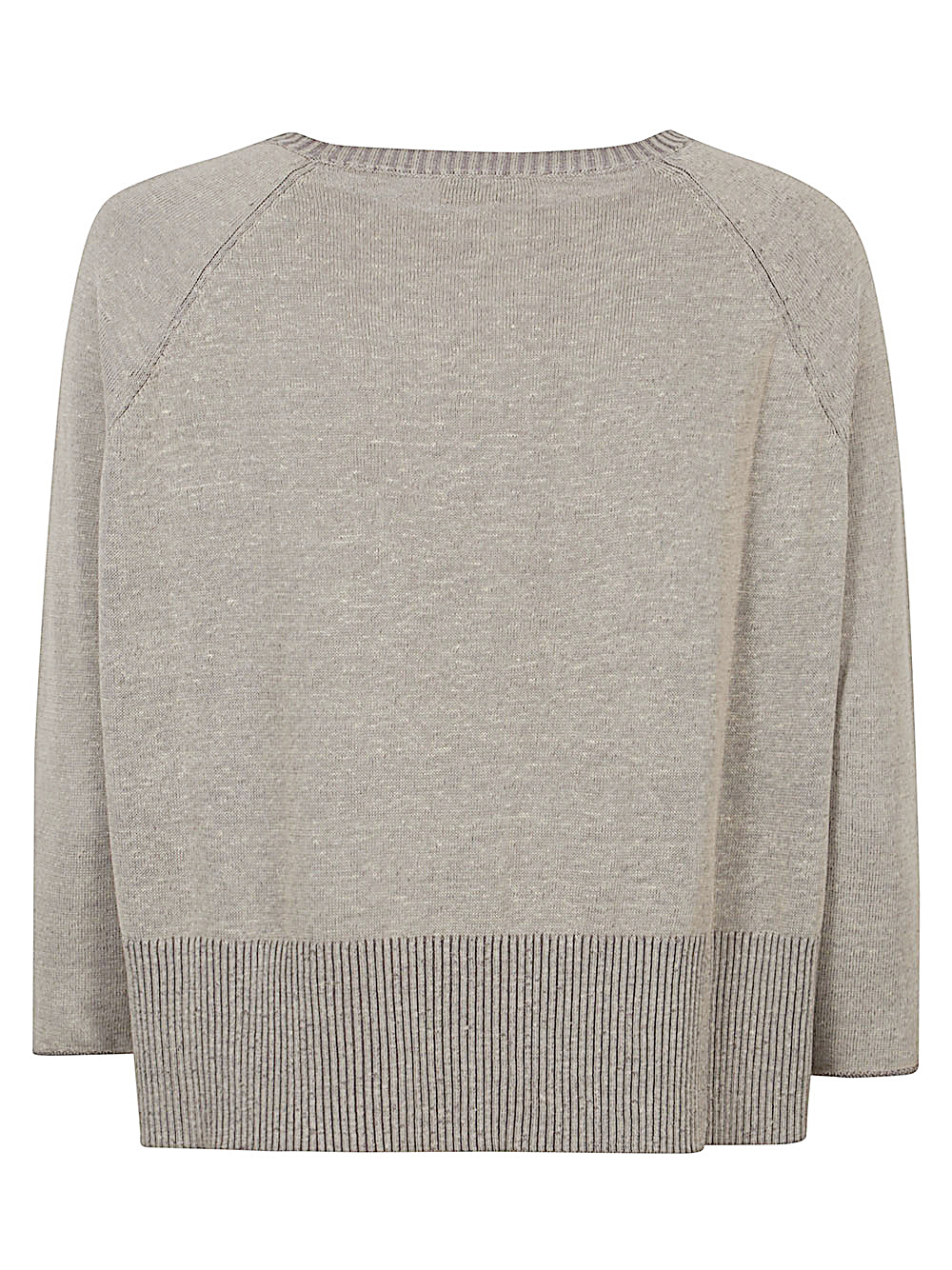 Baserange Base Linen And Cotton Blend Sweater In Gray