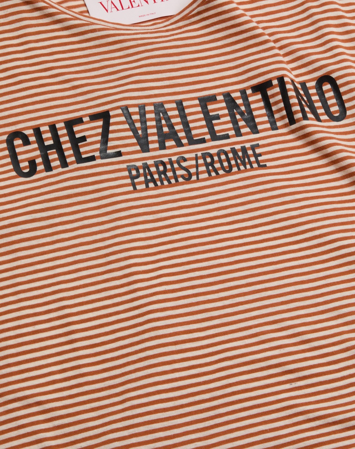 Valentino Item O-neck Short-sleeved T-shirt In Nude