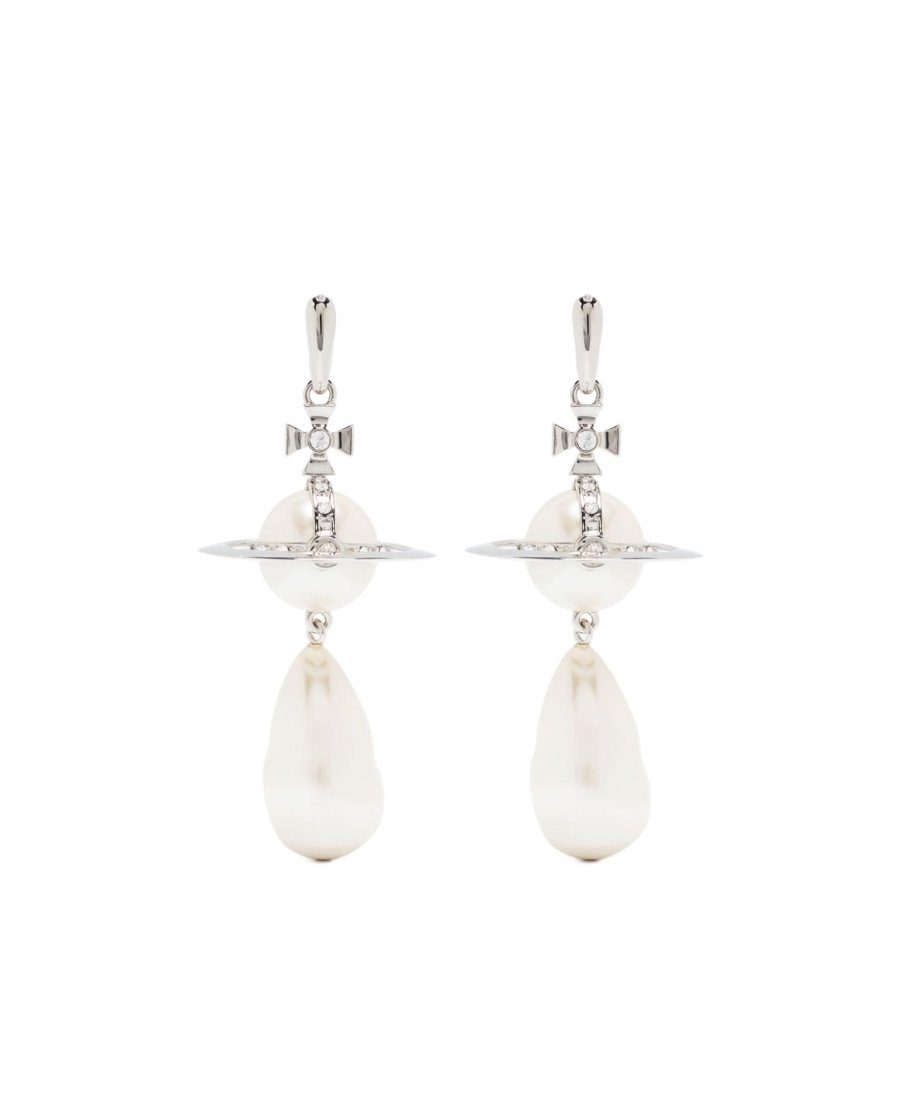 Vivienne Westwood Aleska Signature-orb Earrings In White