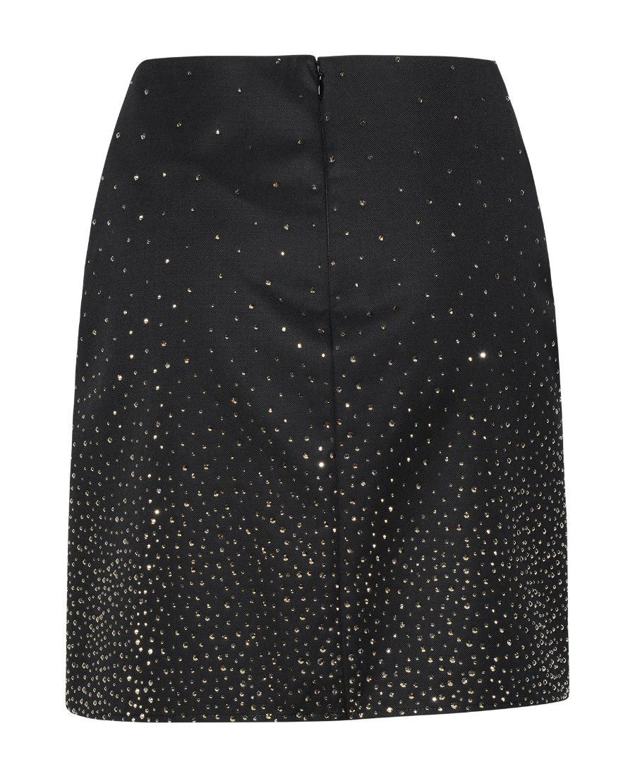 Off-white Crystal-embellished Mini Skirt In Black