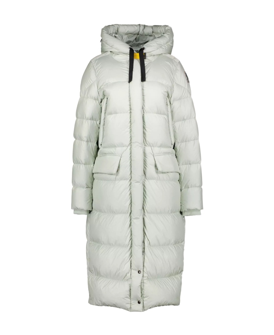 Shop Parajumpers Long-sleeved Hooded Down Jacket In White