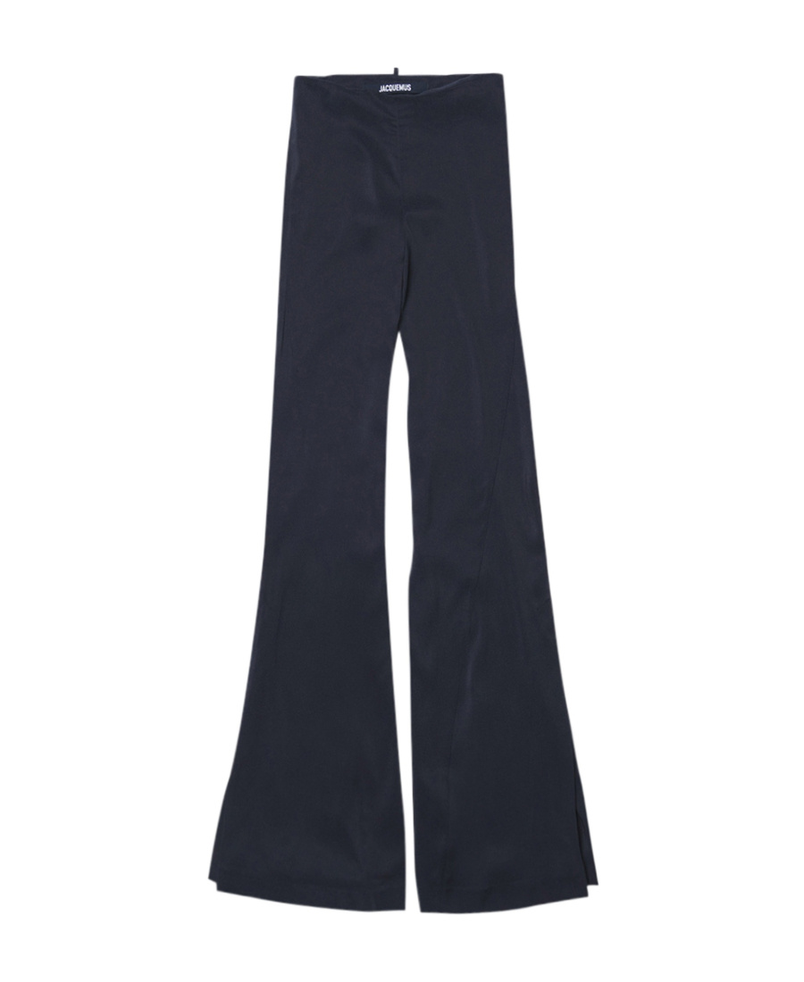 Jacquemus Soffio Mid-rise Flared Pants In Black