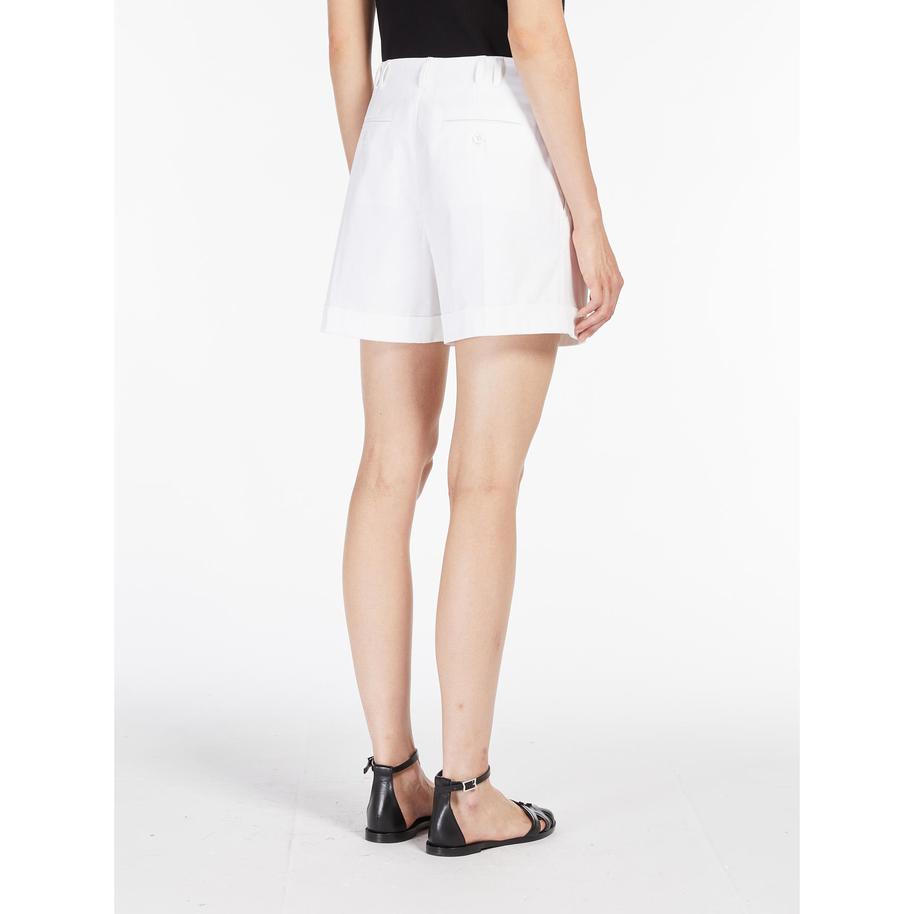Max Mara Belt-loop Shorts In White