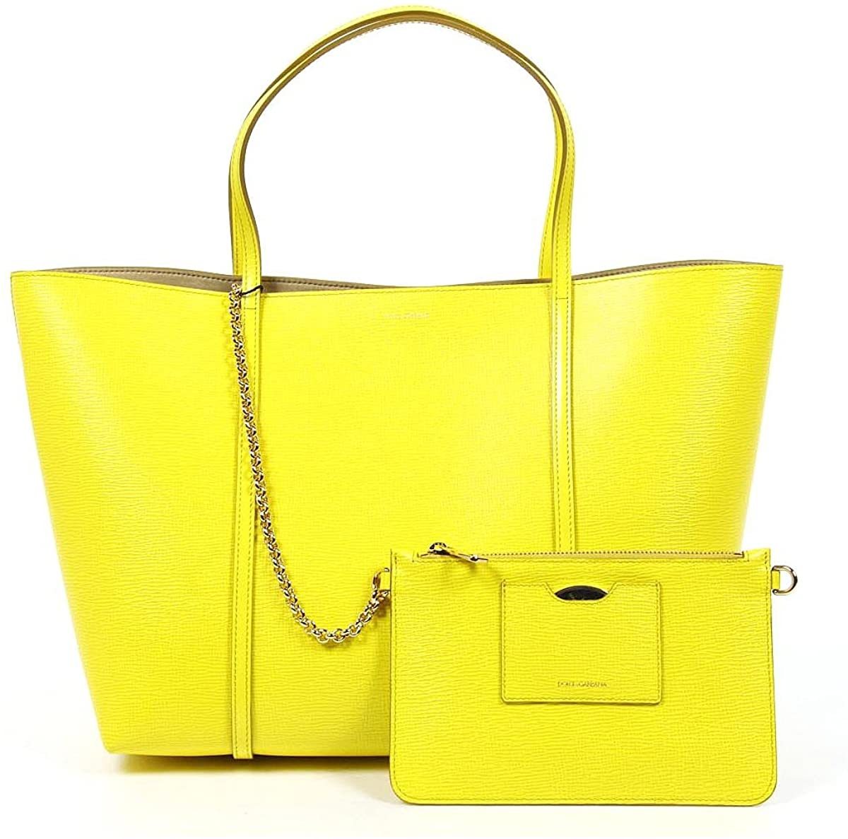 Dolce & Gabbana Logo Details Handbag In Yellow