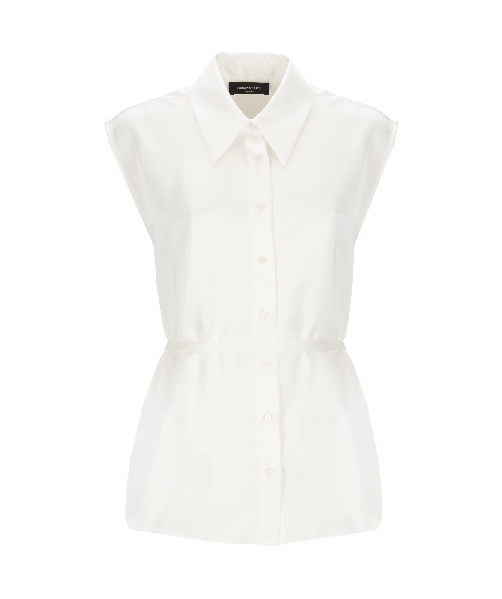 Fabiana Filippi Tied-neck Panelled Blouse In White