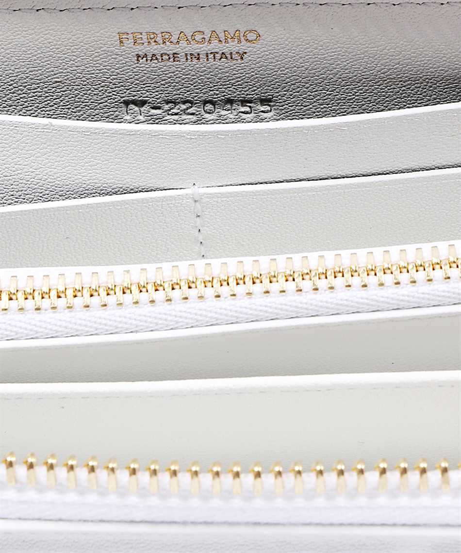 Ferragamo Logo Wallet In White