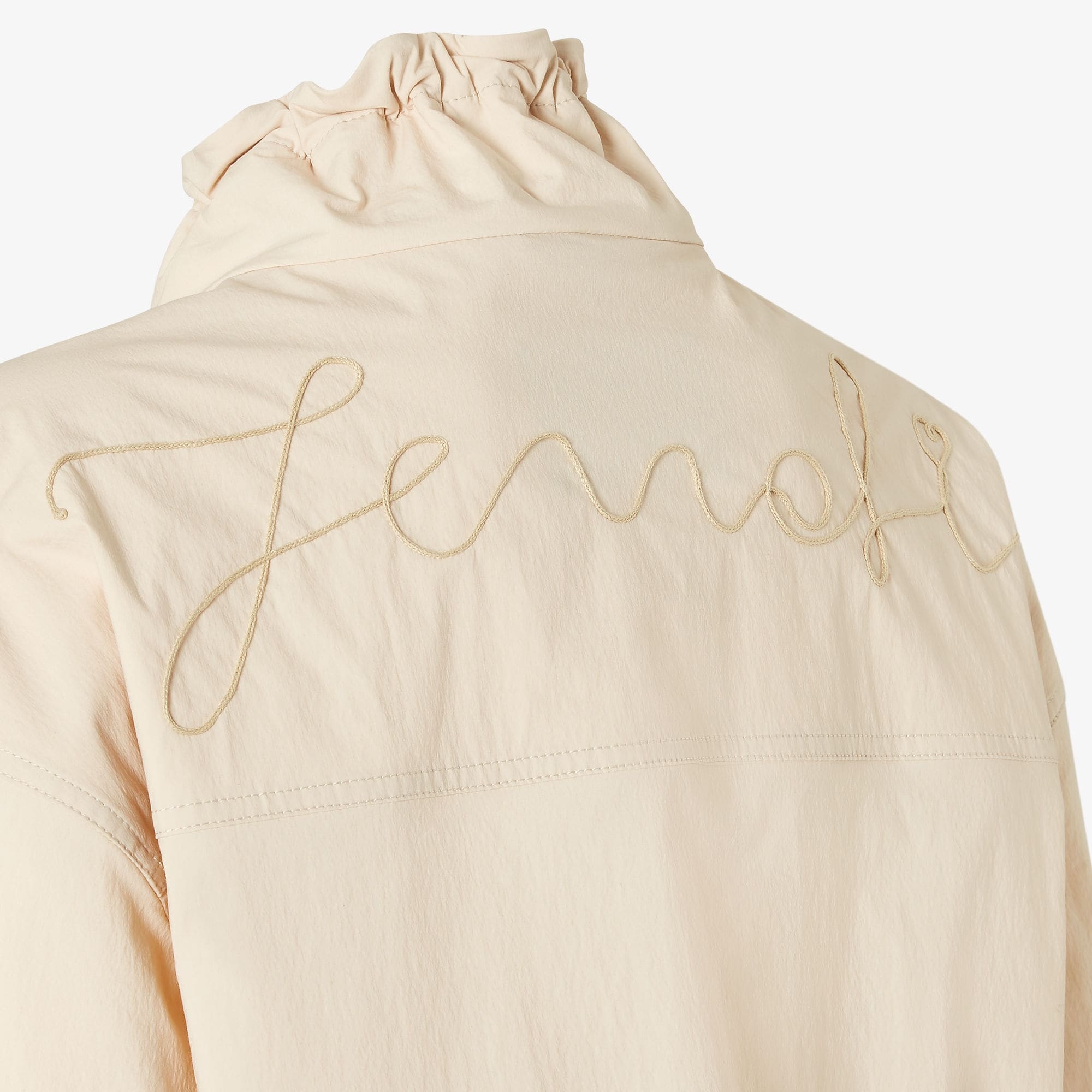 Fendi Windbreaker In Beige Technical Cotton