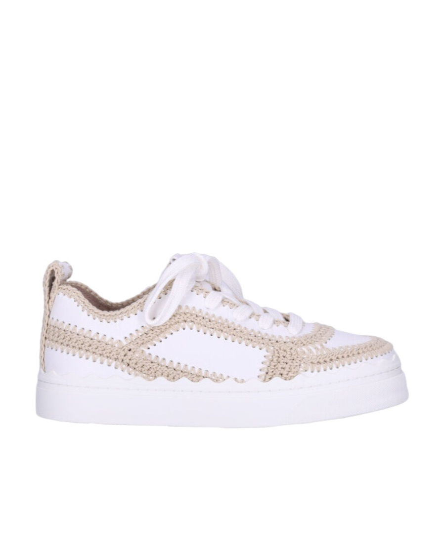 CHLOÉ LAUREN LEATHER SNEAKERS