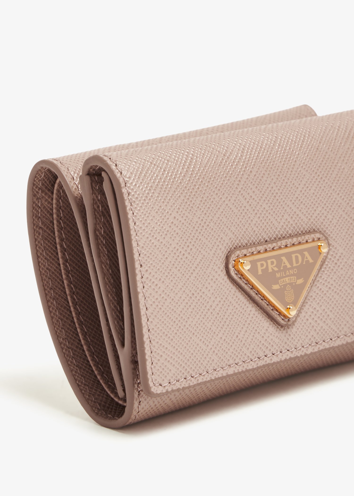 Prada Saffiano Wallet In Nude