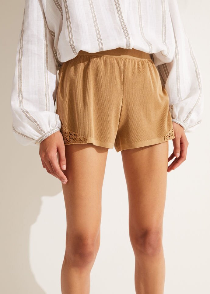 Loro Piana Elastic Waist Shorts In Nude