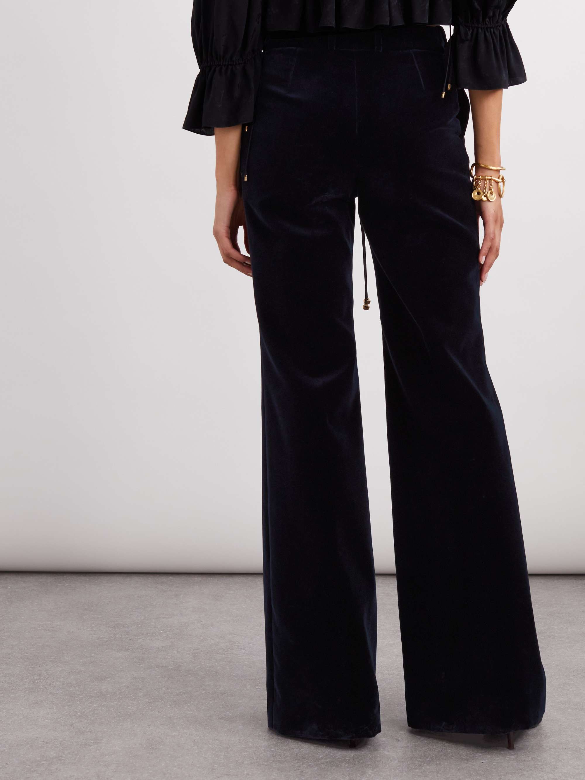 Chloé Women Wool Flare Pants In Black