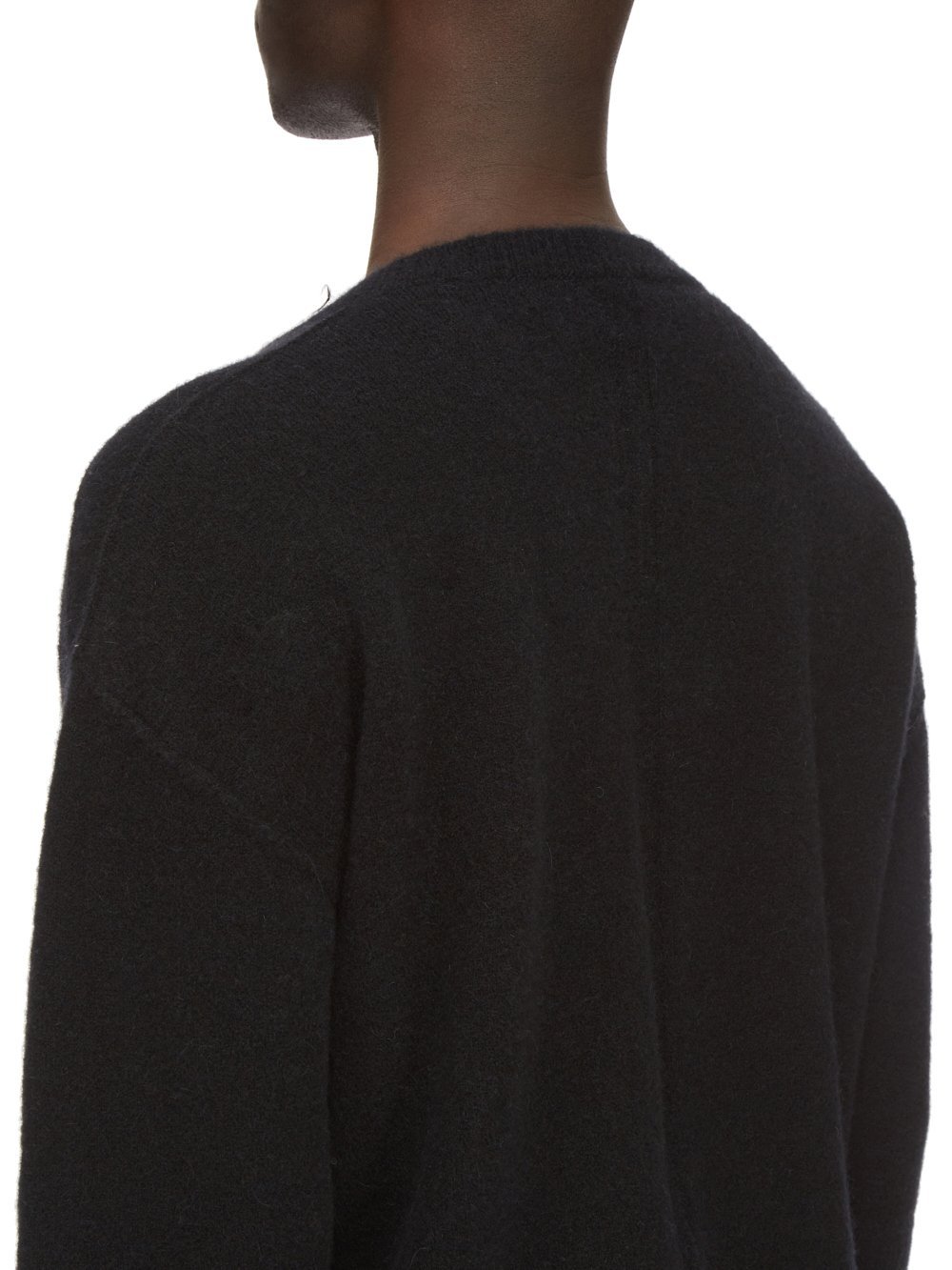 Rick Owens Men Tommy V Neck Alpaca Blend Sweater In Black