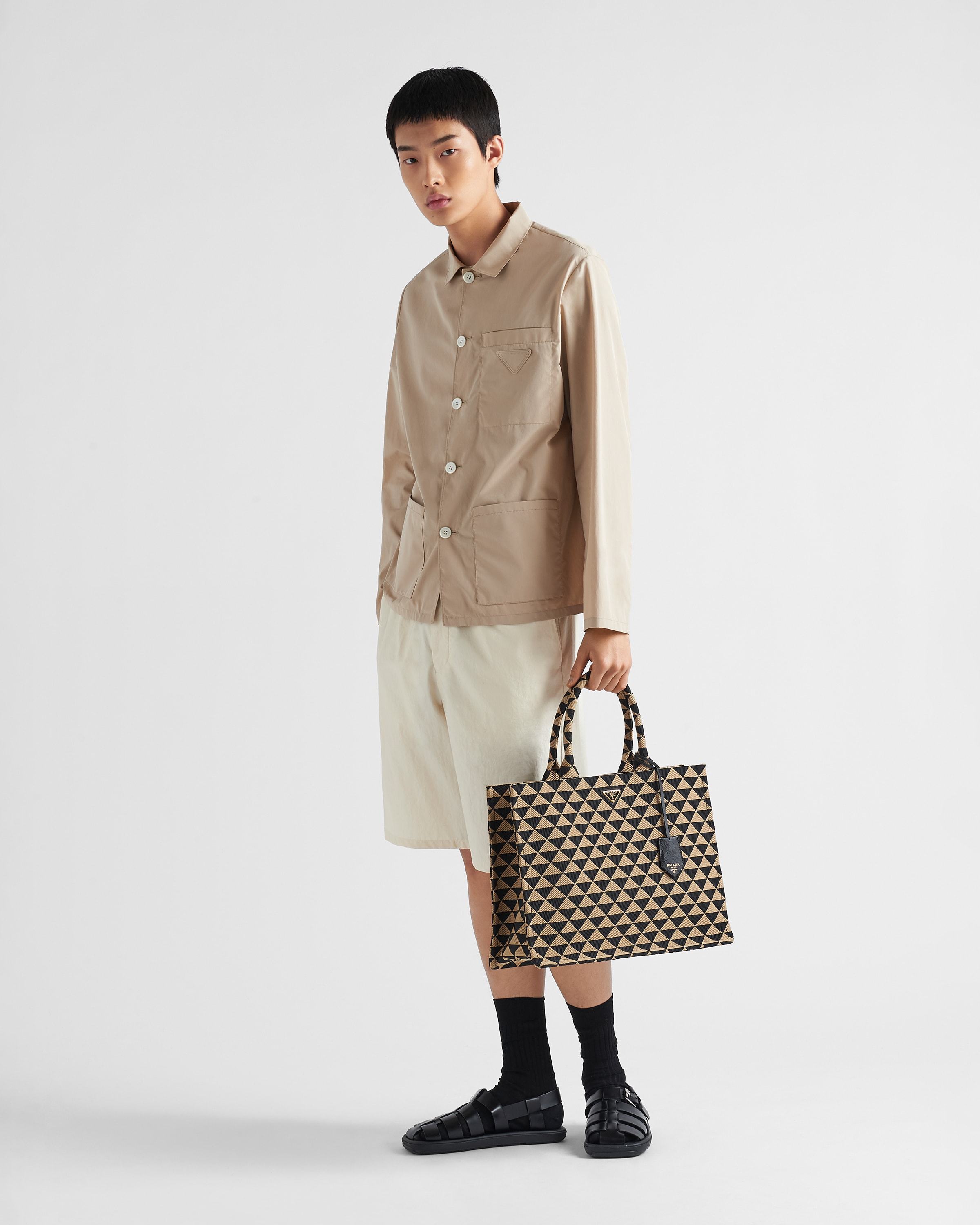 Prada Single-breasted Casual Jacket In Beige