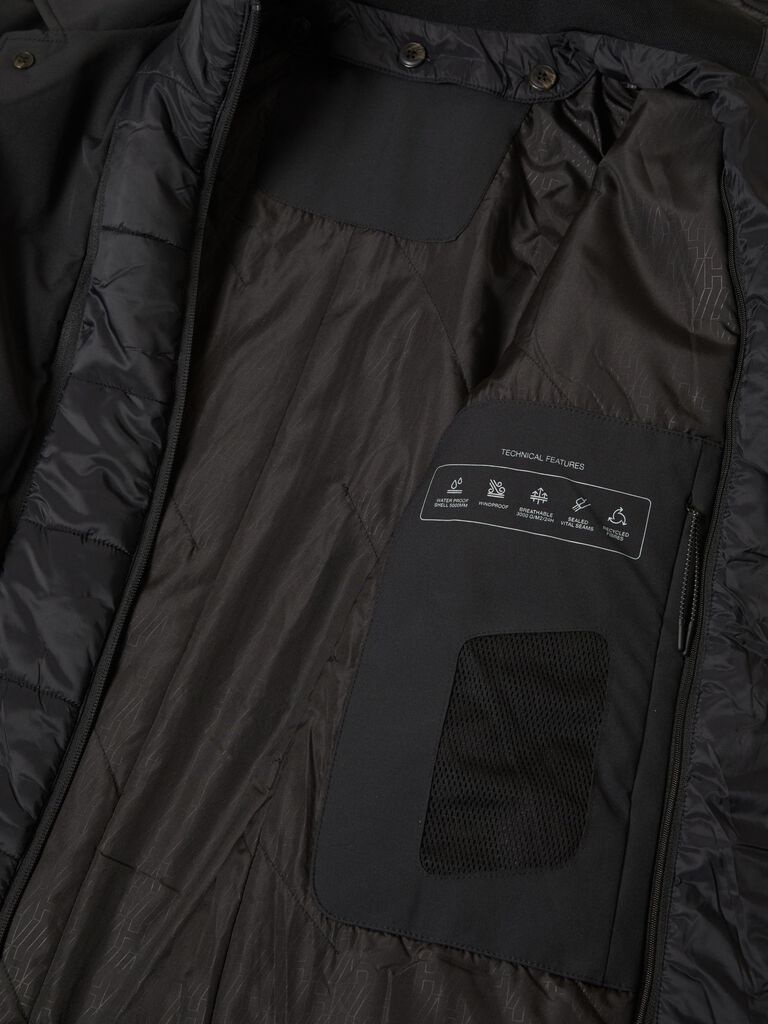 Selected Long Sleeve Coat In Black