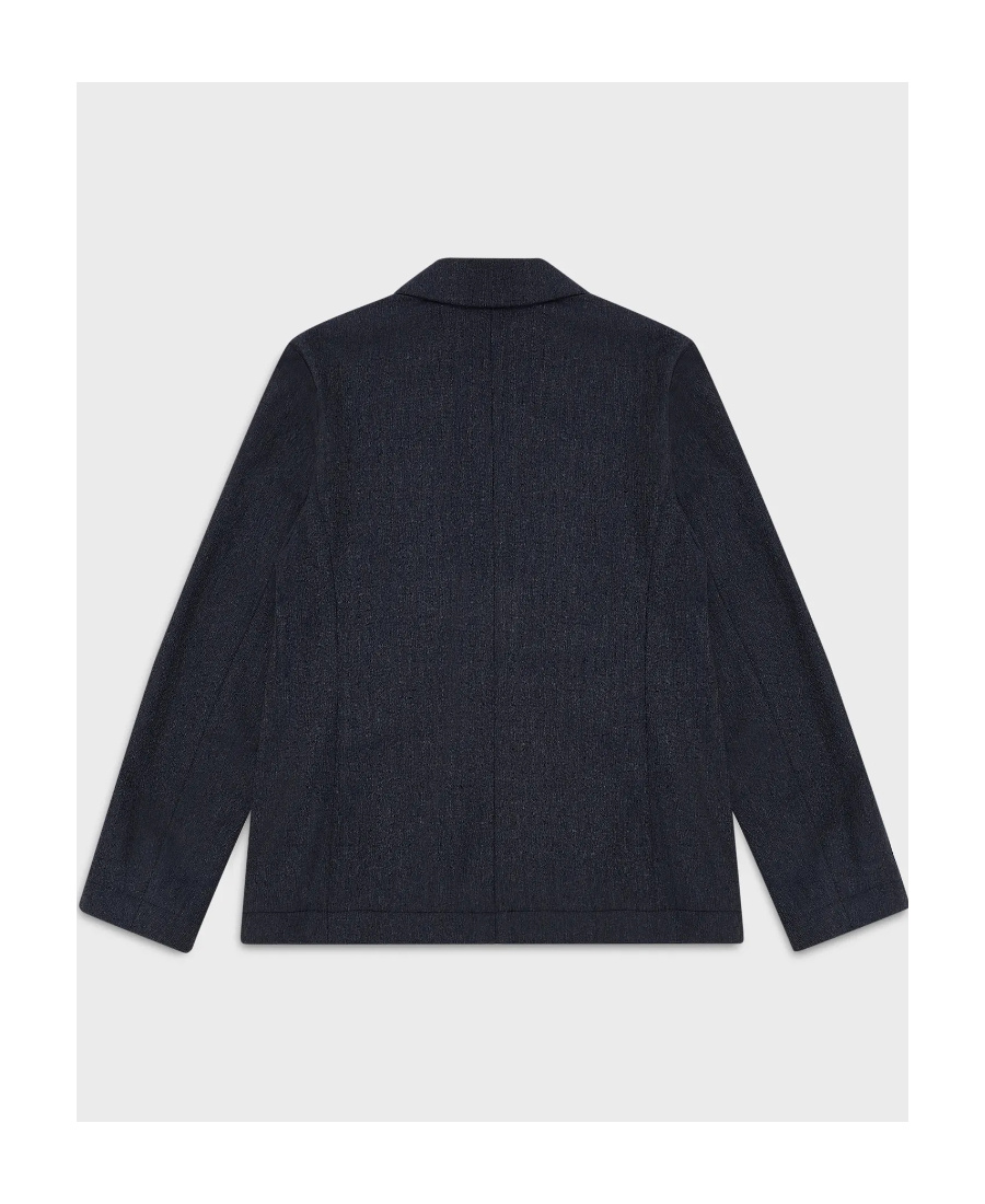Emporio Armani Single-breasted Blended Suit Jacket In Blue