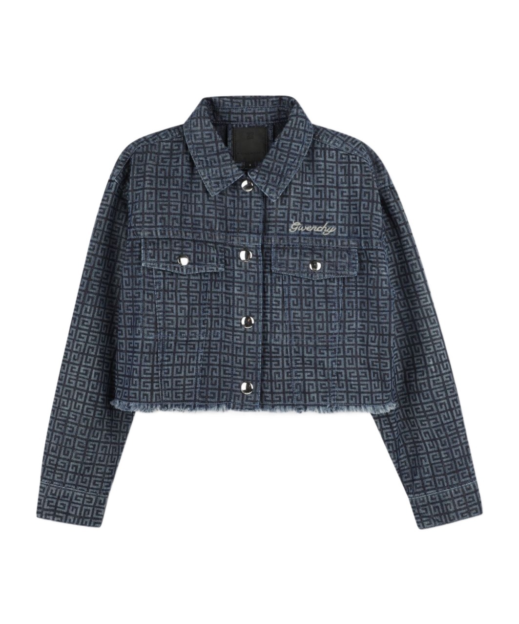 Givenchy 4g-motif Denim Jacket In Black