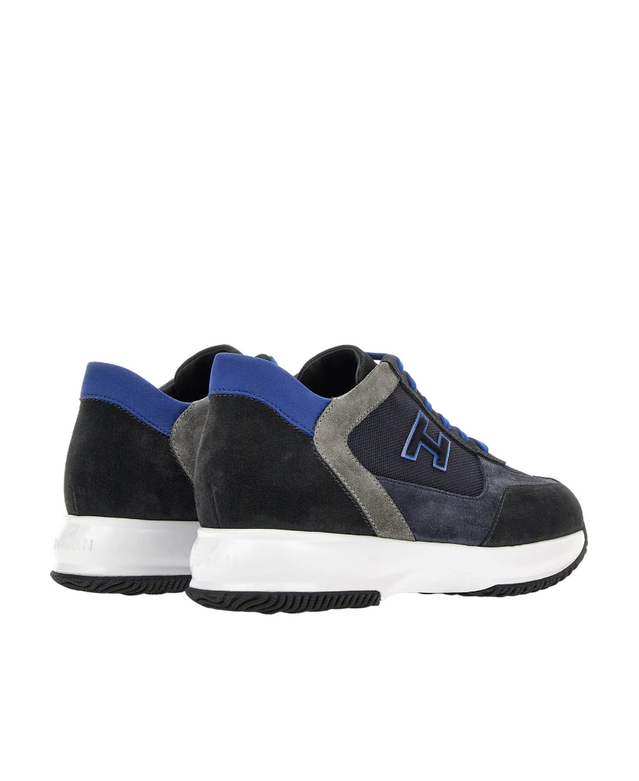 Hogan Interactive Leather Sneakers In Blue