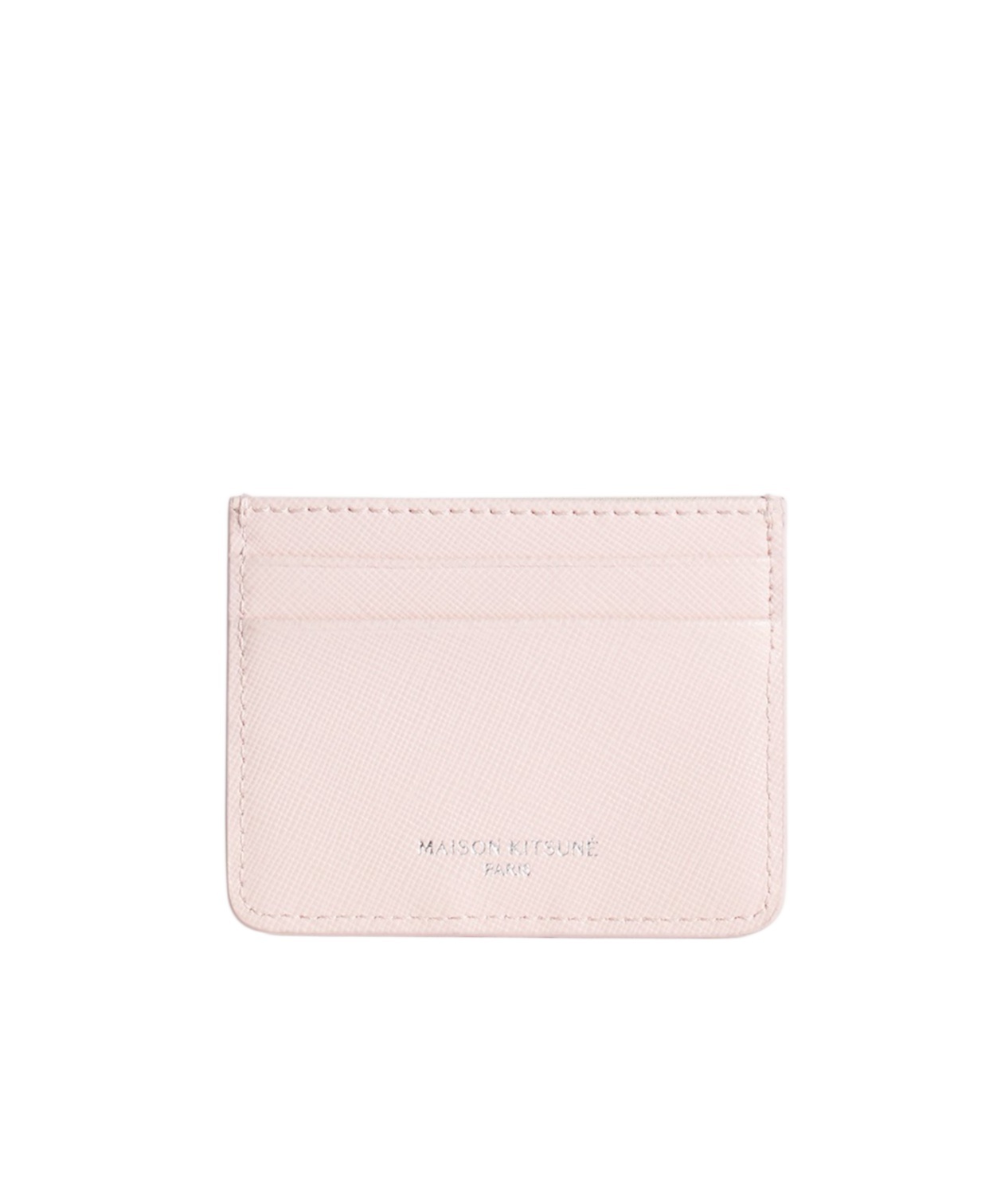 Shop Maison Kitsuné Rectangular Card Holder In Rose Water