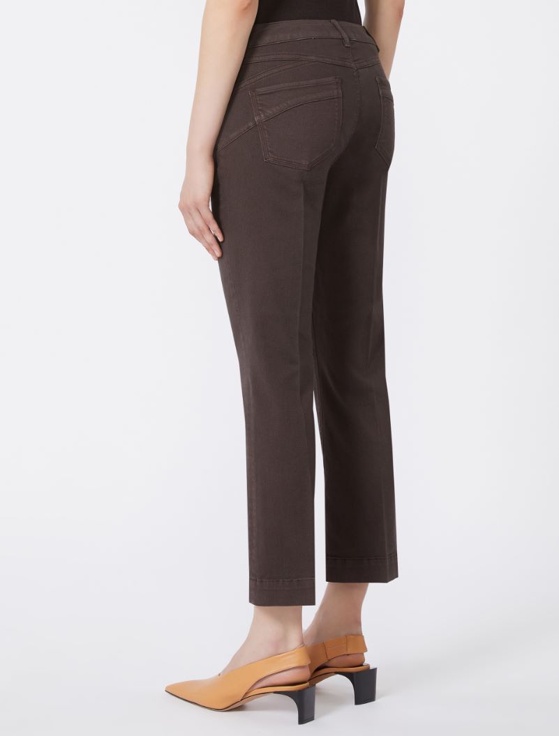 Sportmax Perfect-fit Mini Flare Jeans In Brown