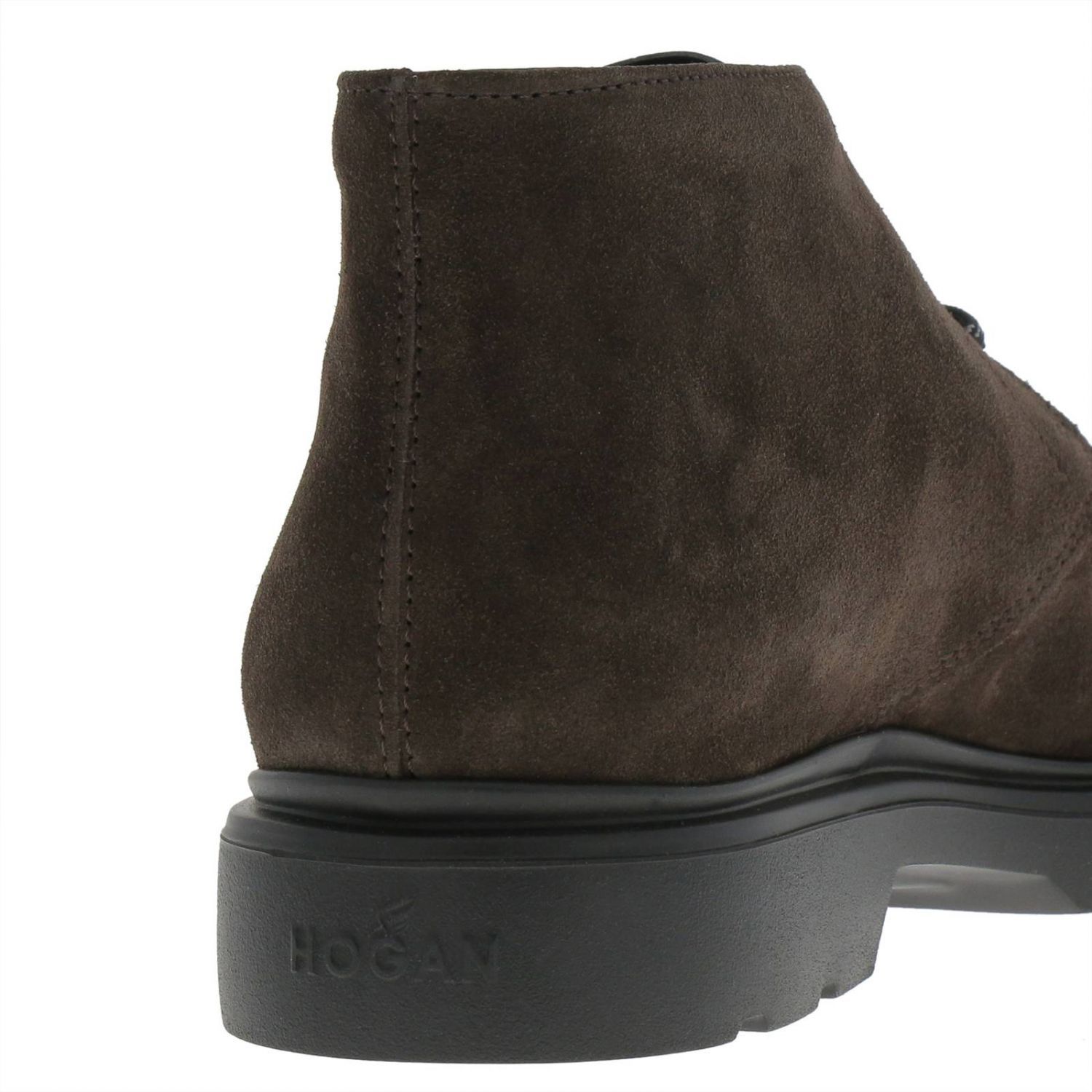 Hogan Lace-up Boots In Black