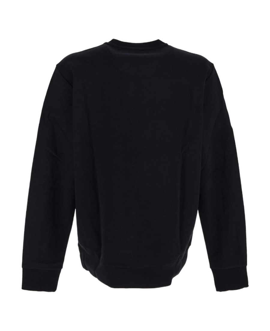Hugo Boss Stretch-cotton Sweatshirt With Sandwich Logo In Black
