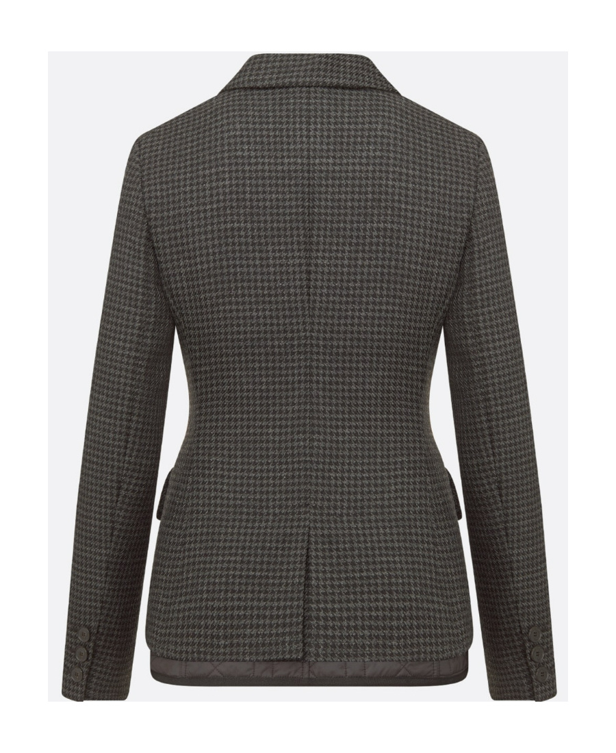 Dior Plaid Wool Suit Jacket In Gray
