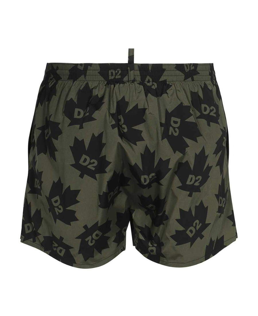 Dsquared2 Leaf Logo Printed Swimming Trunks