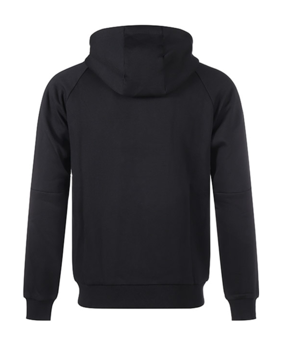 Ea7 Logo-print Detail Zipped Hoodie In Black