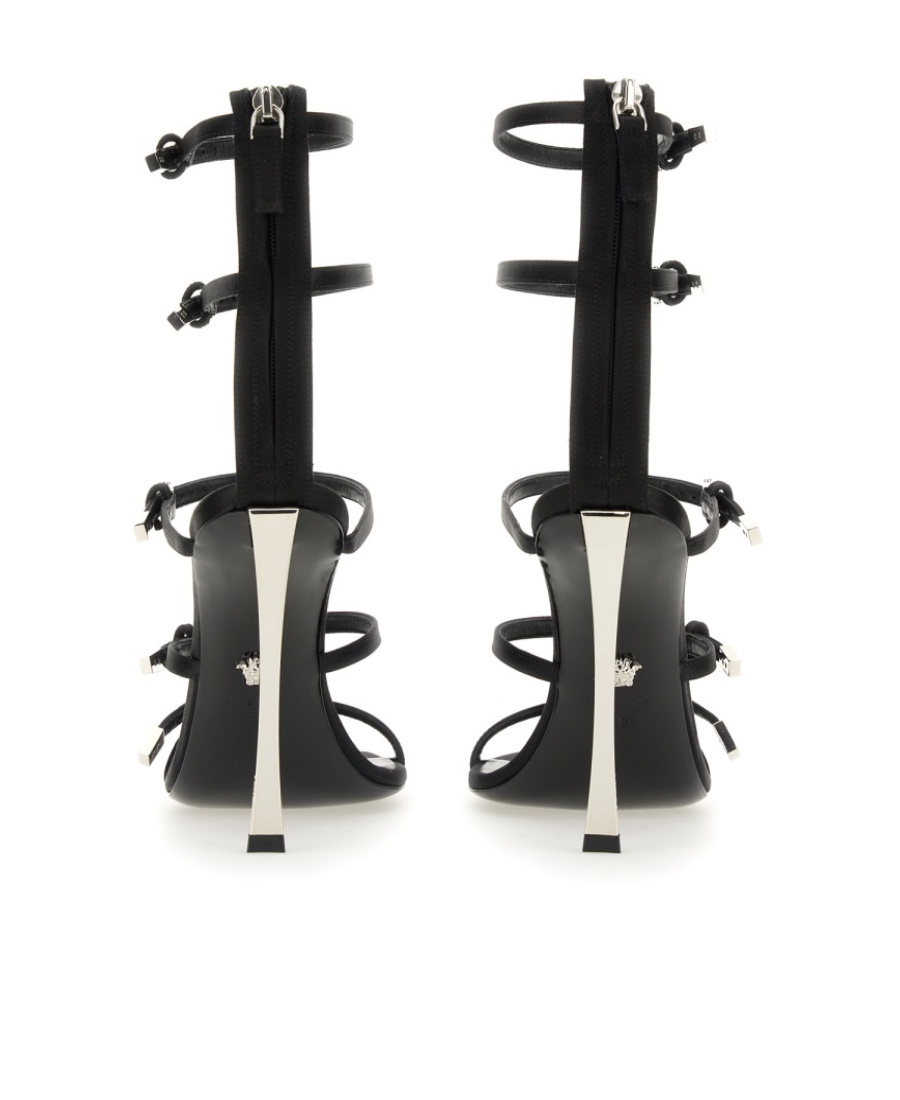 Versace Pin-points Sandals In Black