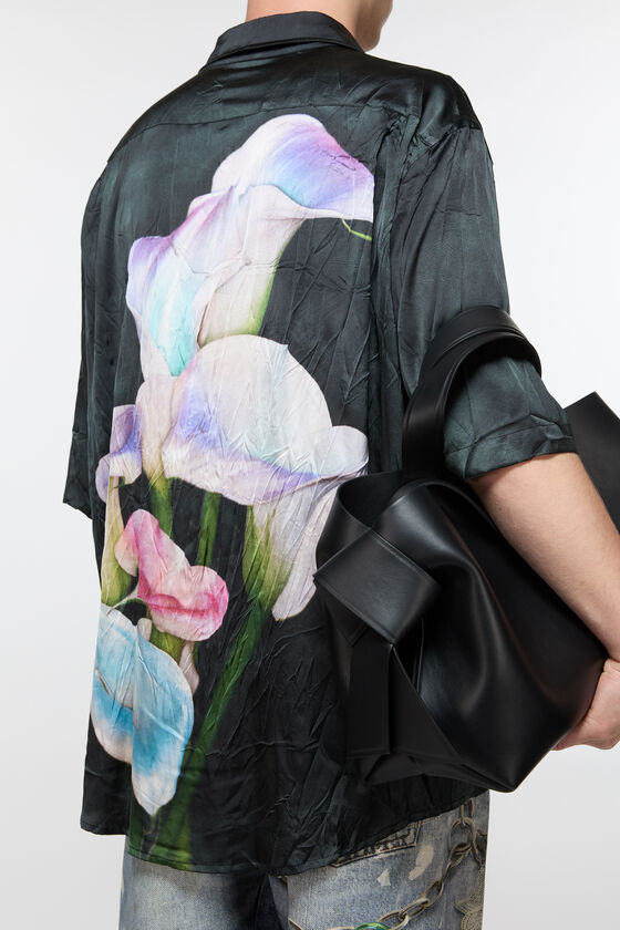 Acne Studios Short-sleeved Button-down Shirt In Black