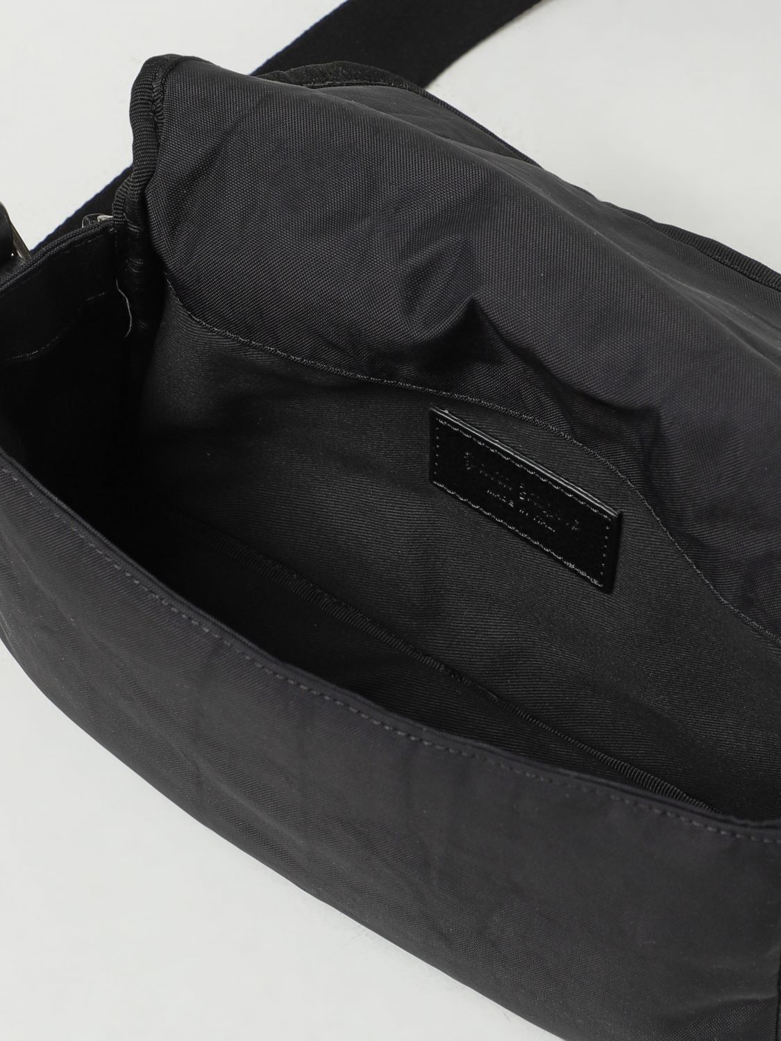 Palm Angels Monogram-debossed Shoulder Bag In Black