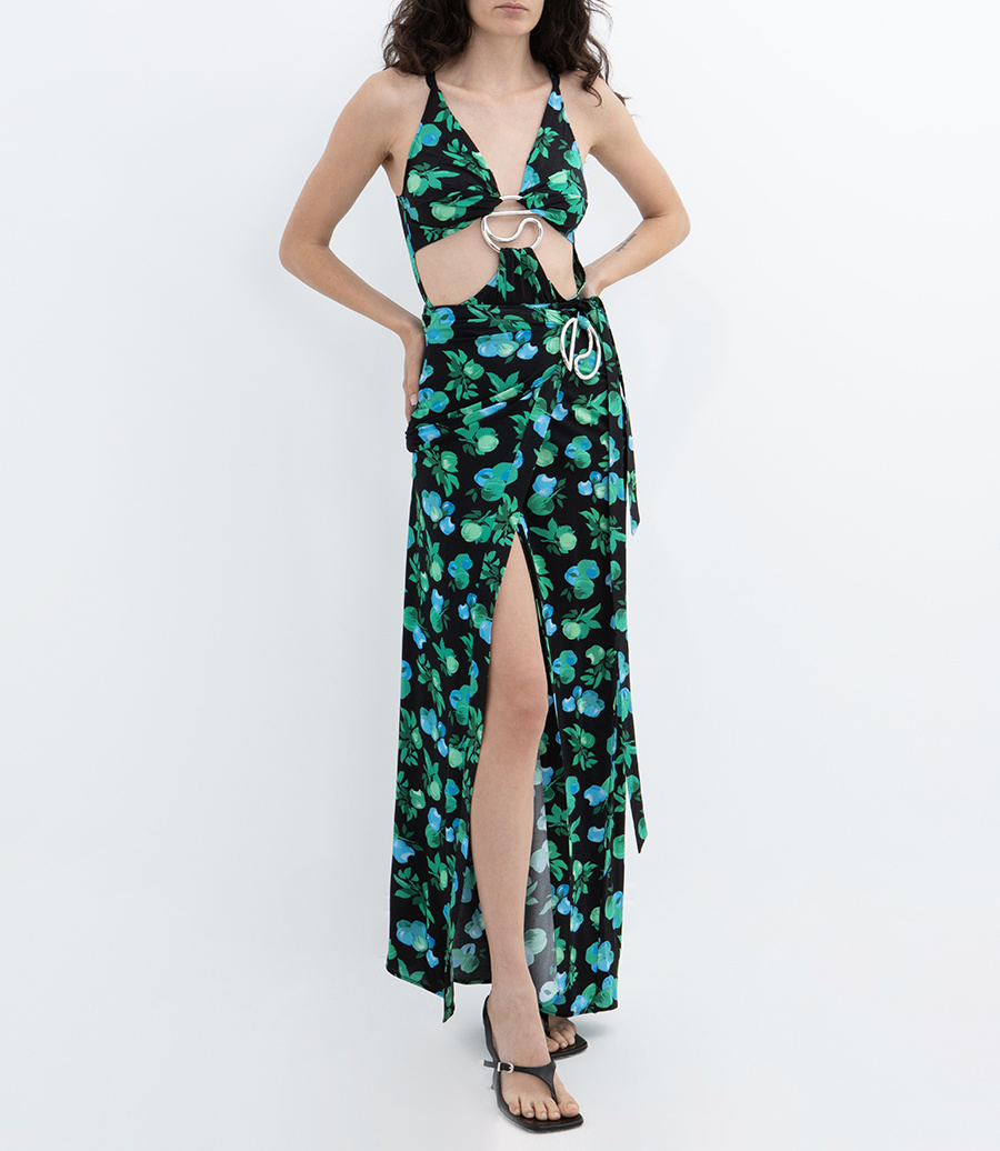 Coperni Printed Wrap Skirt In Multi