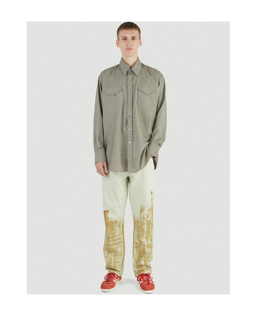 Our Legacy Ranch-cut Longsleeved Shirt In Gray