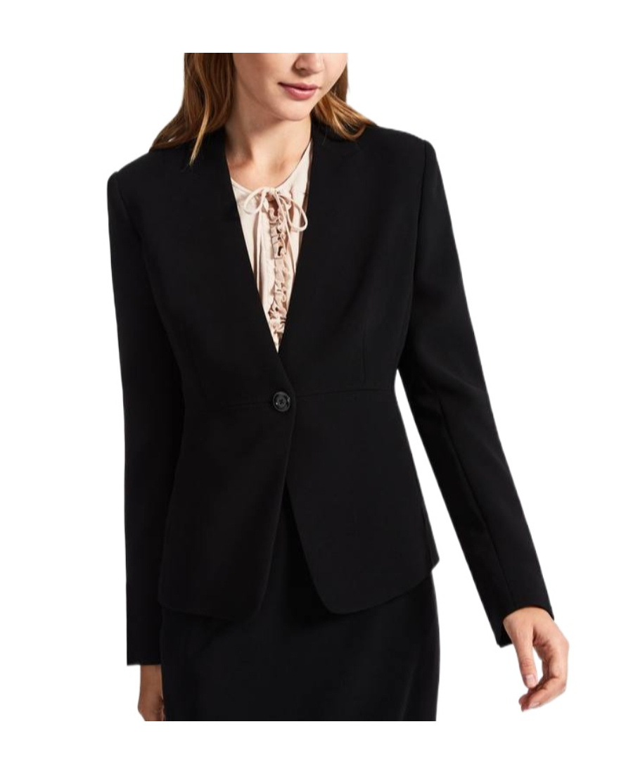 Max Mara Long Sleeved Suit Jacket In Black