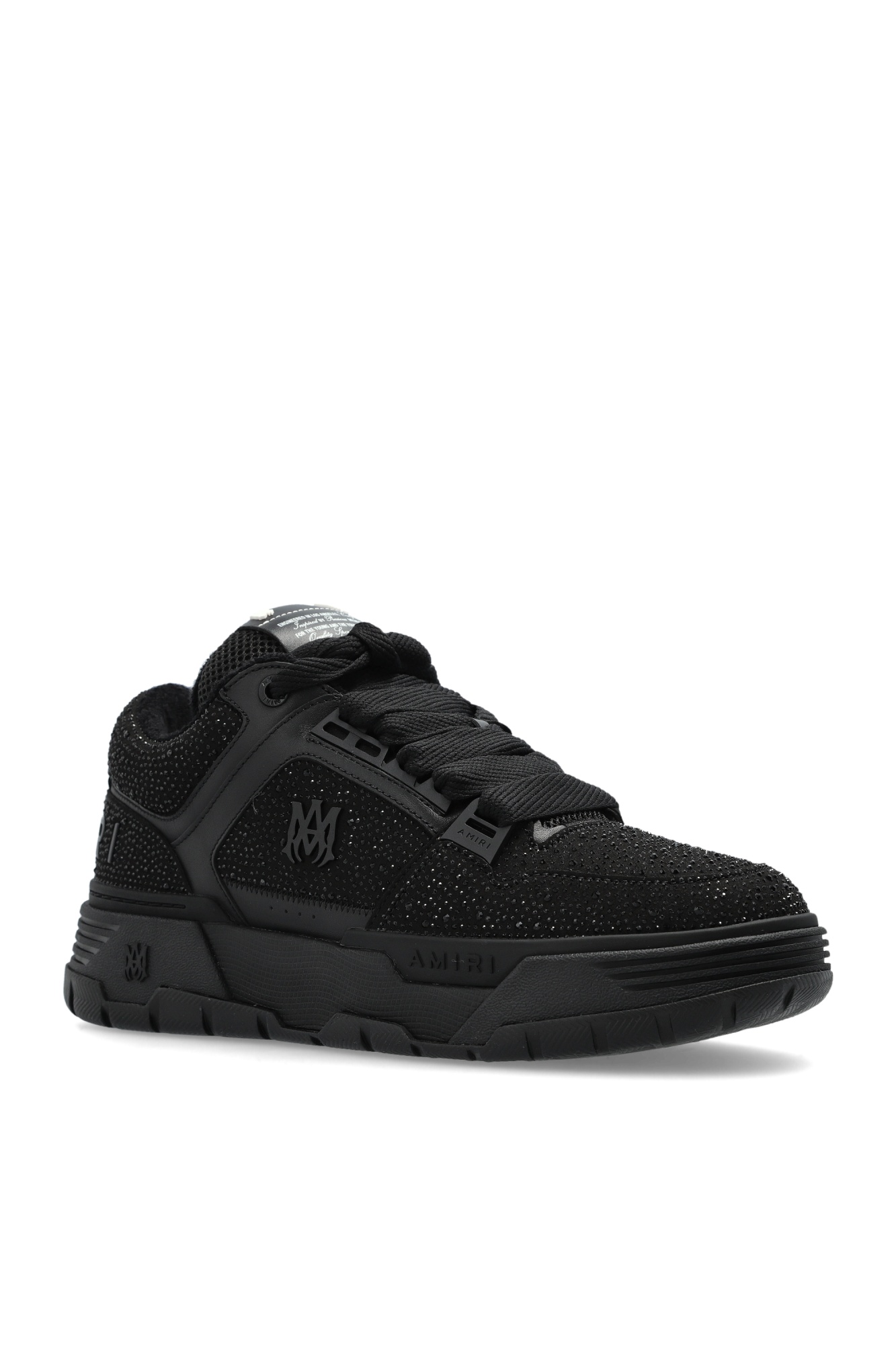 Amiri Crystal Ma-1 Embellished Sneakers In Black