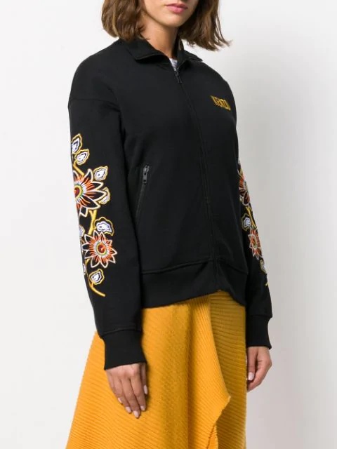 Kenzo Logo Zipper Casual Jacket In Black