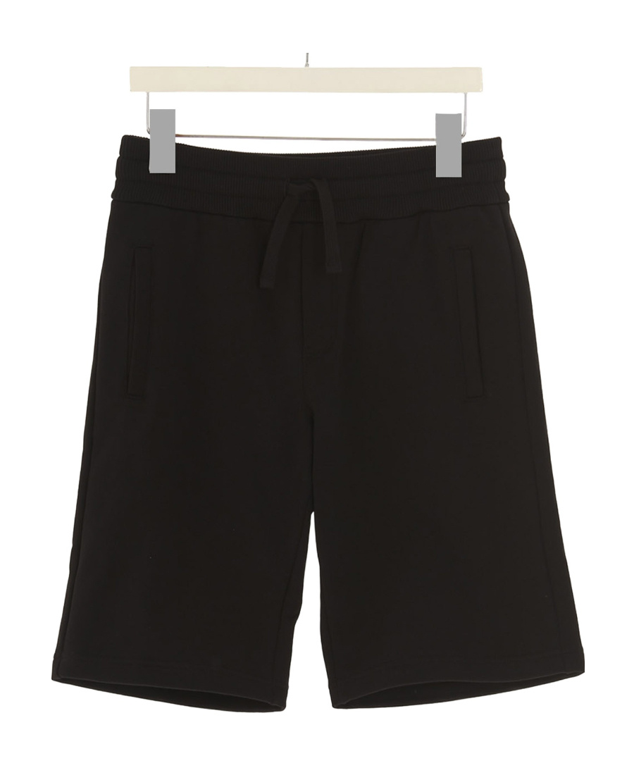 Dolce & Gabbana Logo-plaque Track Shorts In Black